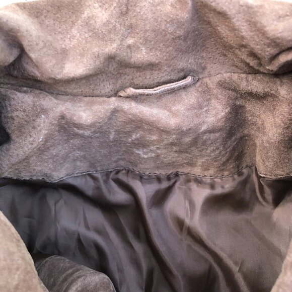 VTG KNIGHTSBRIDGE OUTERWEAR Leather Suede Jacket XL Men's Bomber Brown Full Zip - Picture 10 of 15